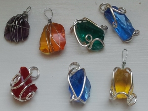 Beach Glass Pendant. $26 each